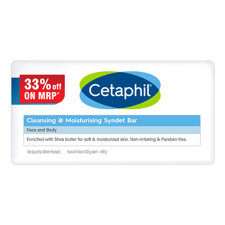 Cetaphil Cleansing Moisturizing Syndet Bar 4X100 Gm 4
