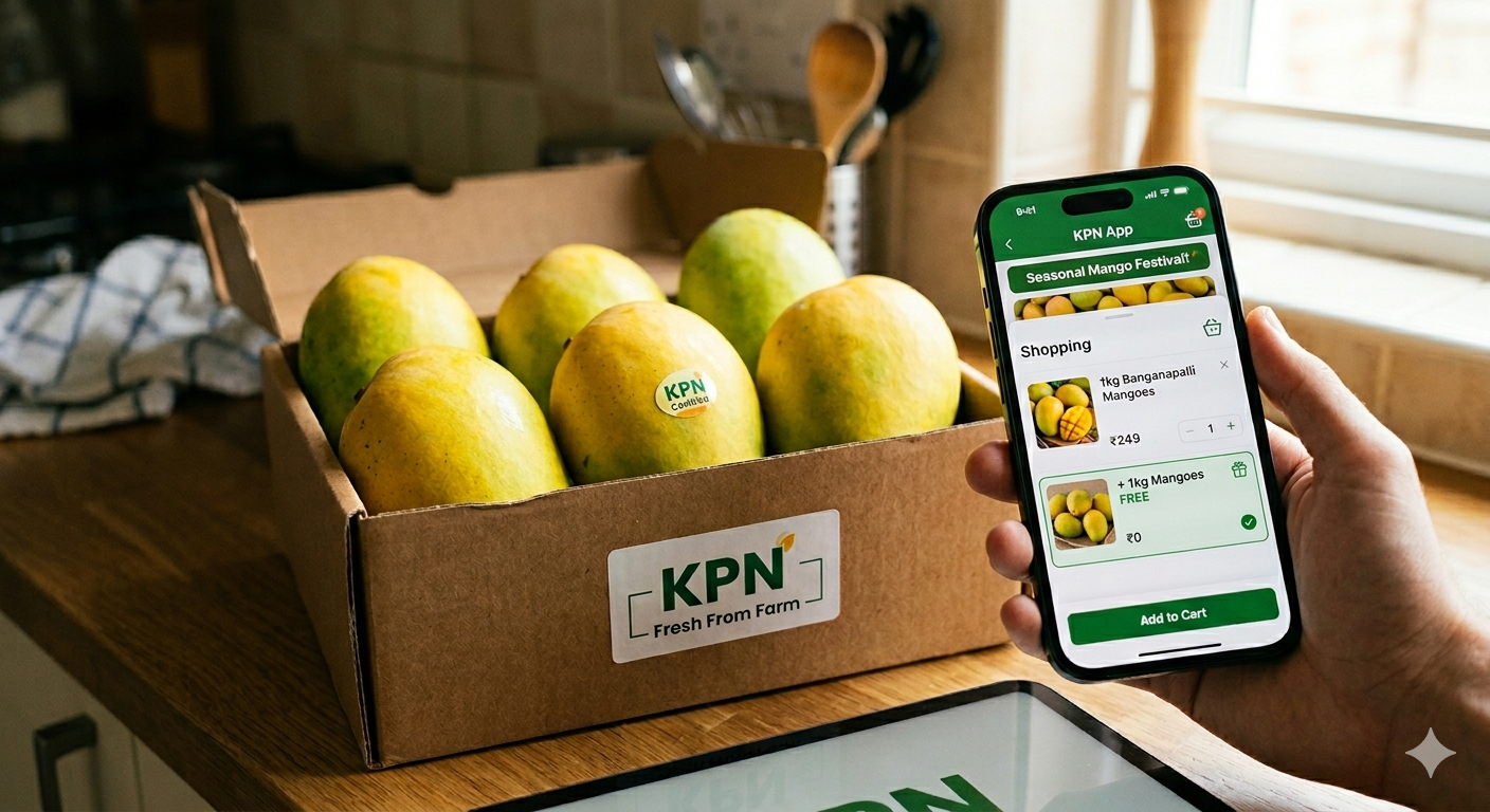 Kpn Fresh Free 1Kg Banginapalli Mangoes 5