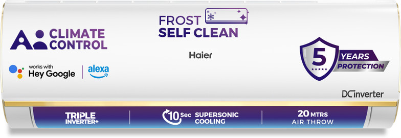 Haier 2025 Model 1.5 Ton 4 Star Inverter with Wi-fi AC (HS18K-PYAIR4BN-INV, HU18-4BN-INV)