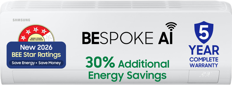 Samsung Bespoke AI 2026 Model 1.5 ton 4 Star Split Inverter with Wi-fi Energy (AR50H18D14HNNA, AR50H18D14HXNA)
