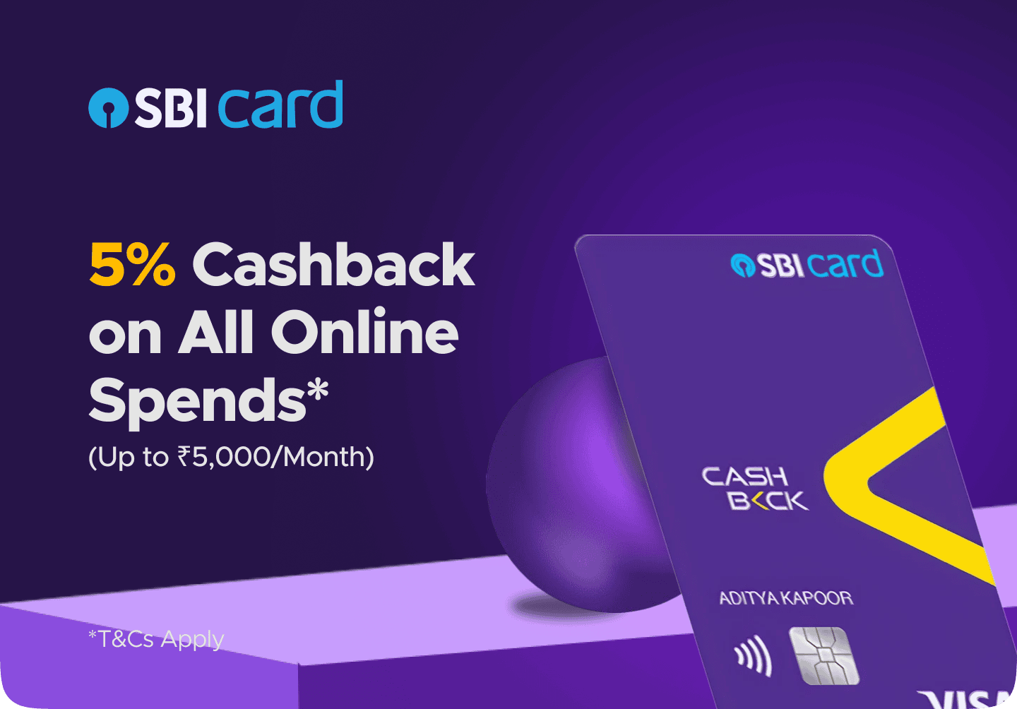 SBI CASH BACK CREDIT CARD - Get Upto ₹5000 cash back