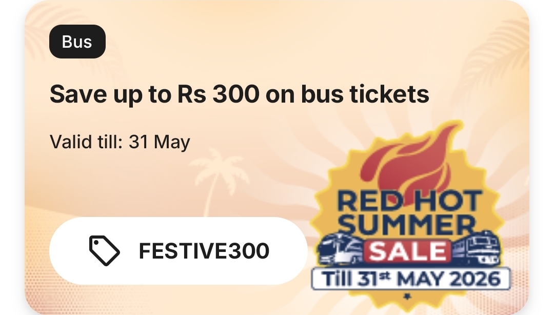 Redbus Save Upto Rs300 On Bus Tickets 2