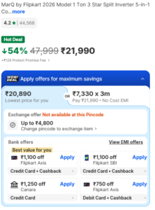 Marq By Flipkart 2026 Model 1 Ton 3 Star Split Inverter Ac (103Ipg26Wq) 4 Marq By Flipkart 2026 Model 1 Ton 3 Star Split Inverter Ac (103Ipg26Wq) 3