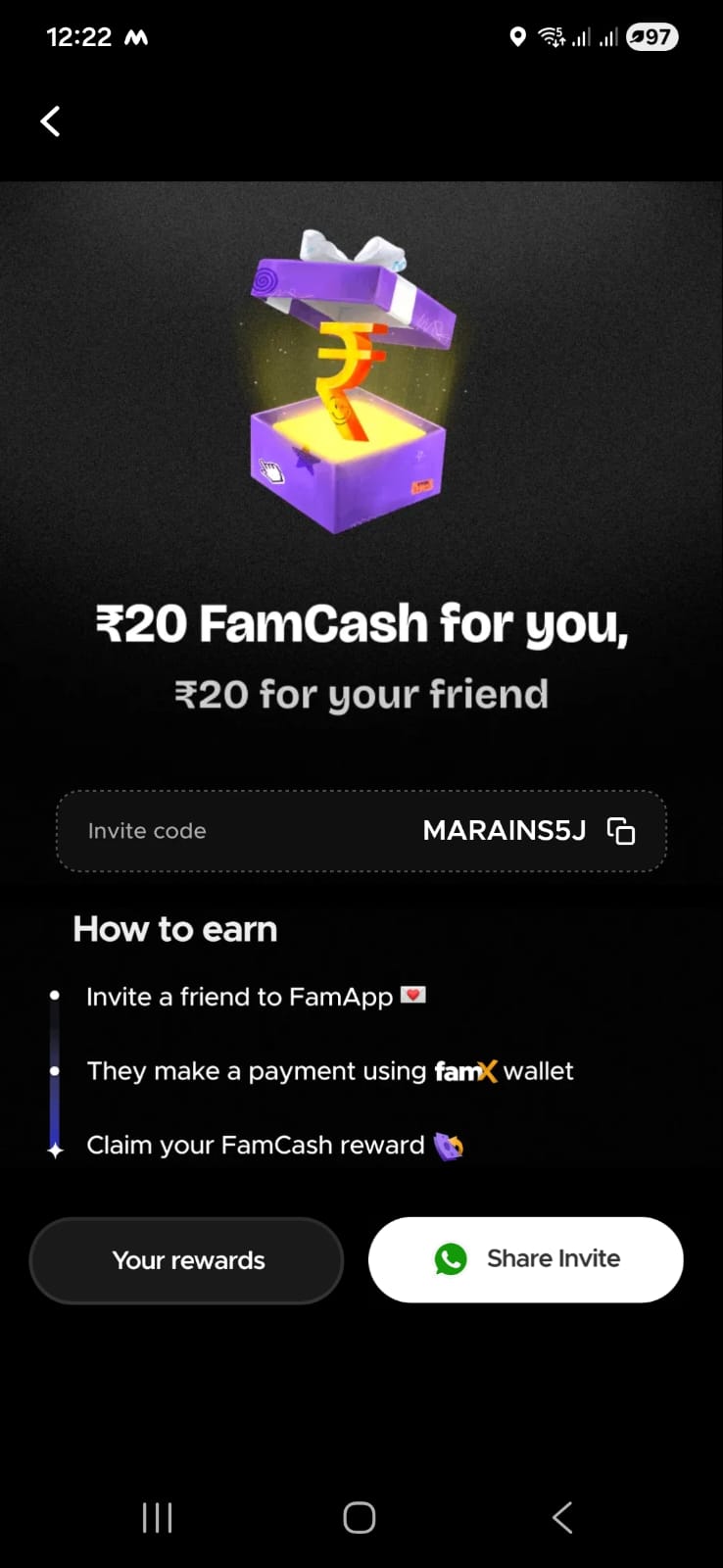 Famapp Refer And Earn - Get ₹20 Instant Famcash Upi App 4 Famapp Refer And Earn - Get ₹20 Instant Famcash Upi App 3