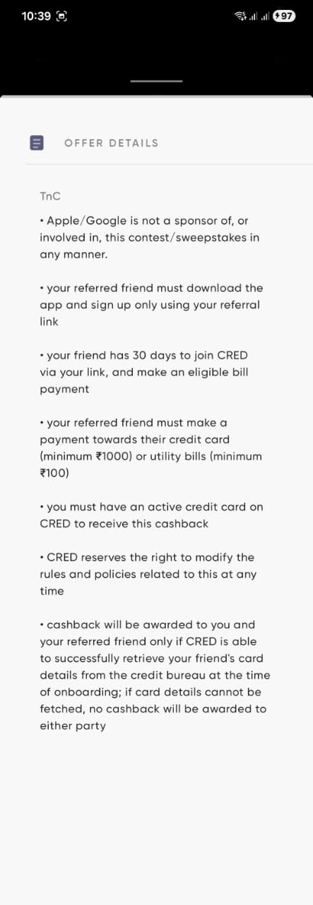 Cred Referral Code - Refer And Earn Up To Rs500 5 Cred Referral Code - Refer And Earn Up To Rs500 4