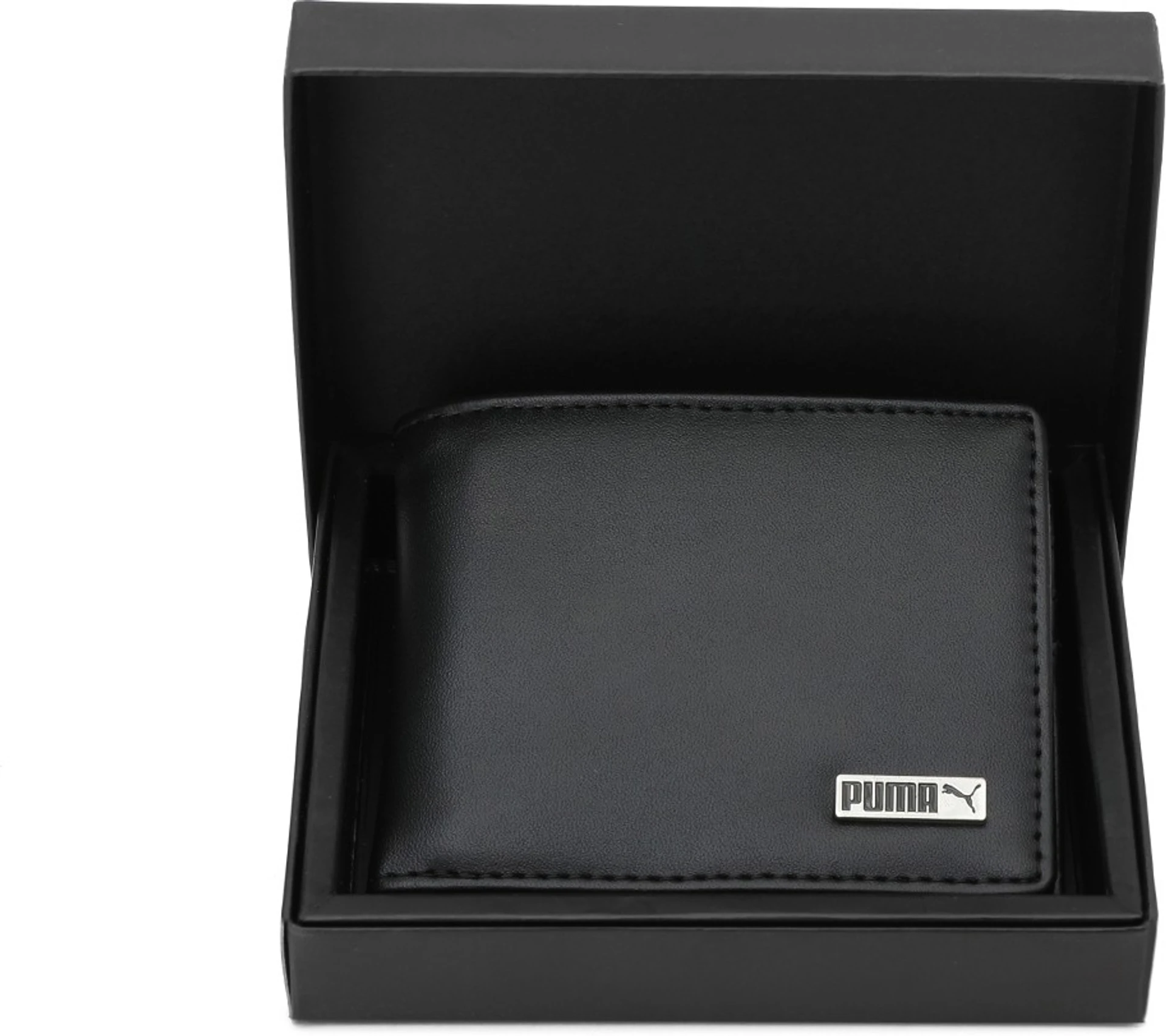 Puma Men Black Artificial Leather Wallet - Regular Size 18