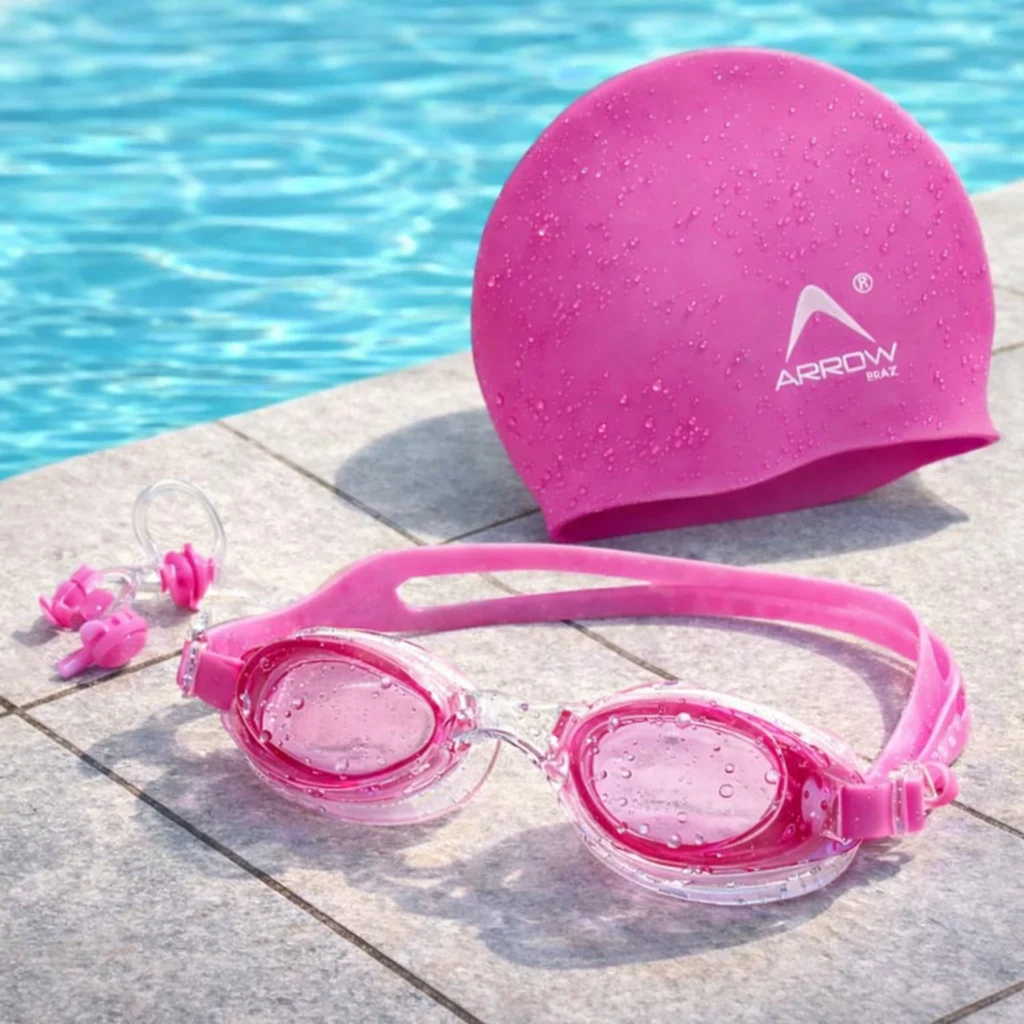 Arrowmax (Silicone Cap/Goggle/Earplugs/Noseplug) Swimming Kit 1
