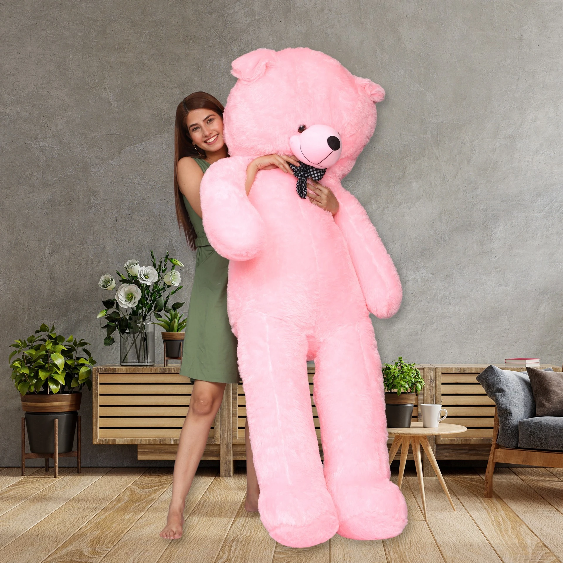 Osjs Teddy Bear Stuffed 3 Feet (Pink) 1