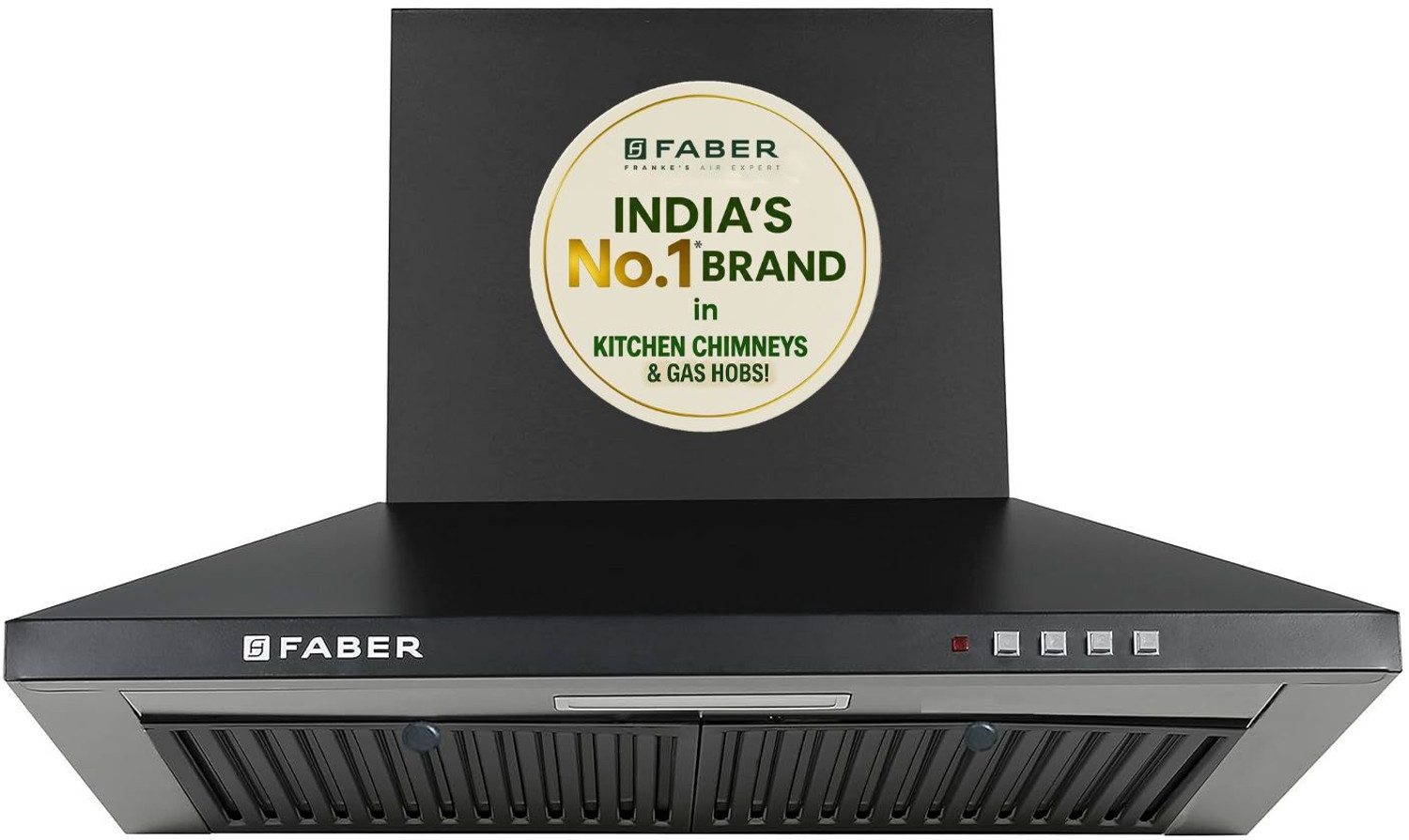 Faber Hood Pluto Pb Bf Bk 60 1000 Cmh 60 Cm Pyramid Shape 60Cm|3 Layer Baffle Filter|Powerful Suction |Low Noise Chimney 3