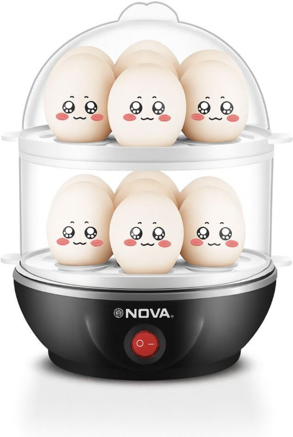 Nova Double Layer Electric Egg Boiler Nec 1532/02 Egg Cooker 1