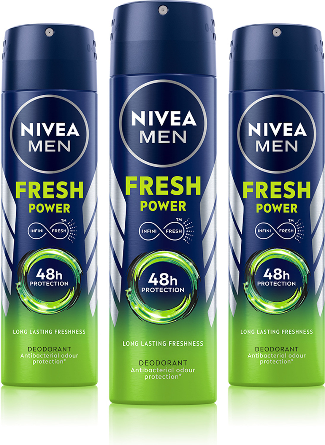 NIVEA Fresh Power Deo Spray, 48h Derma Odour Protection with Citrus, Musk, Spice Deodorant Spray - For Men