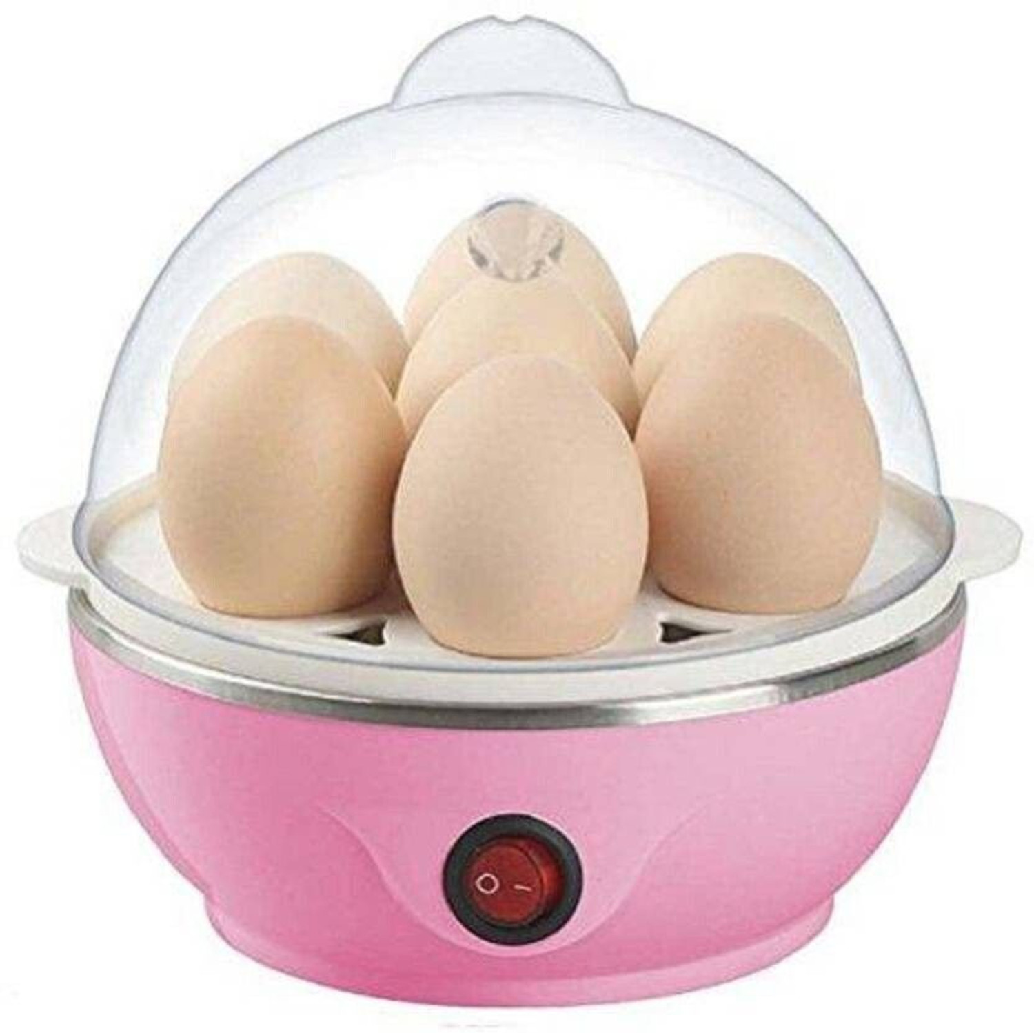 Prisha Enterprise Stainless Steel 7 Egg Plastic Egg Boiler (Multicolored 7 Egg) Egg Cooker 1
