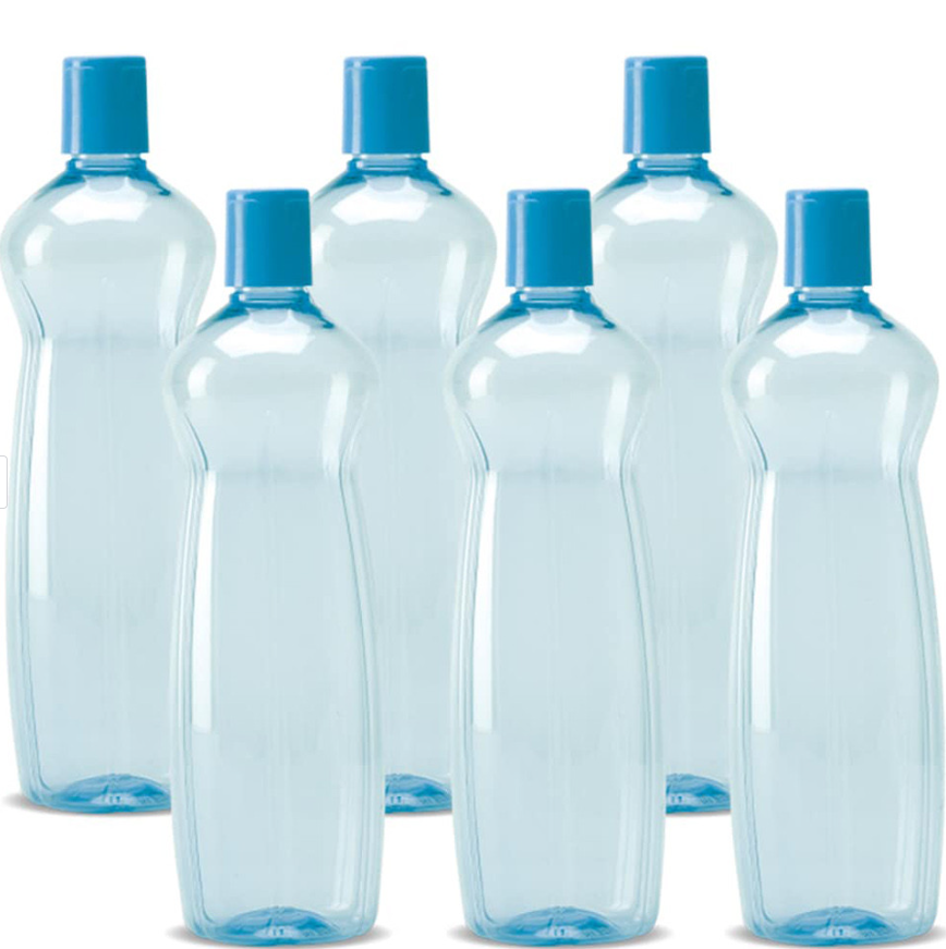 Milton Pacific Blue Plastic Spill Proof 6 Piece Water Bottle - 1L