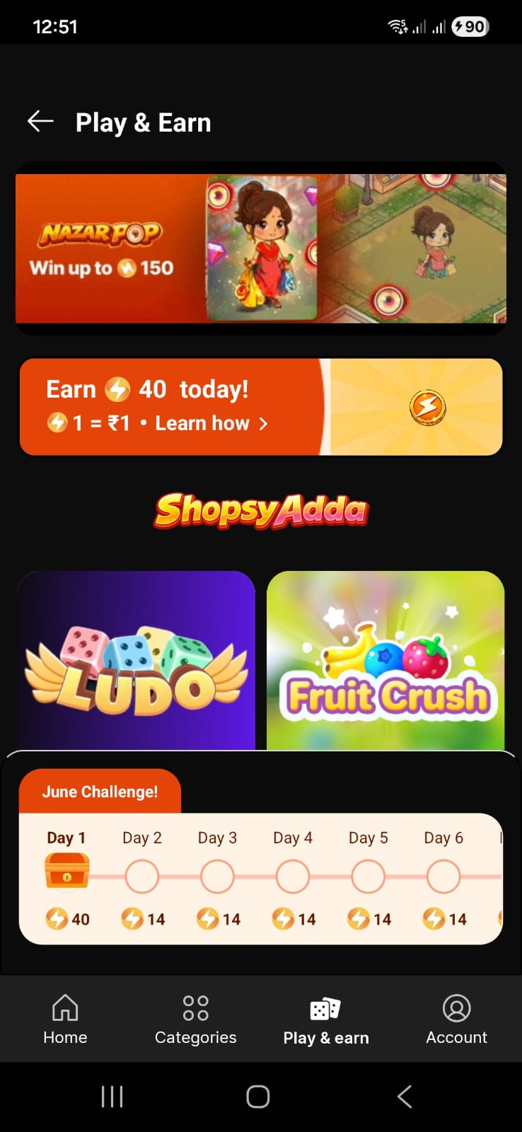 Shopsy Play and Earn - Upto 150 Supercoins