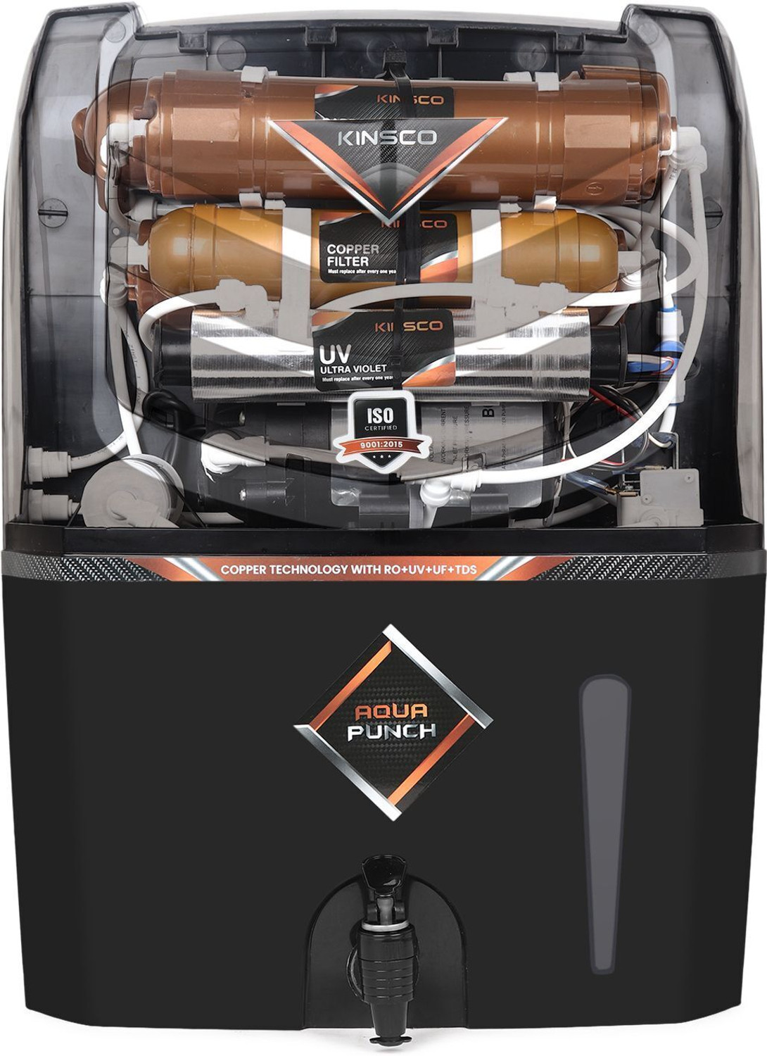 Kinsco Aqua Punch 15 L Ro + Uv + Uf + Copper + Tds Control Water Purifier With Prefilter 3