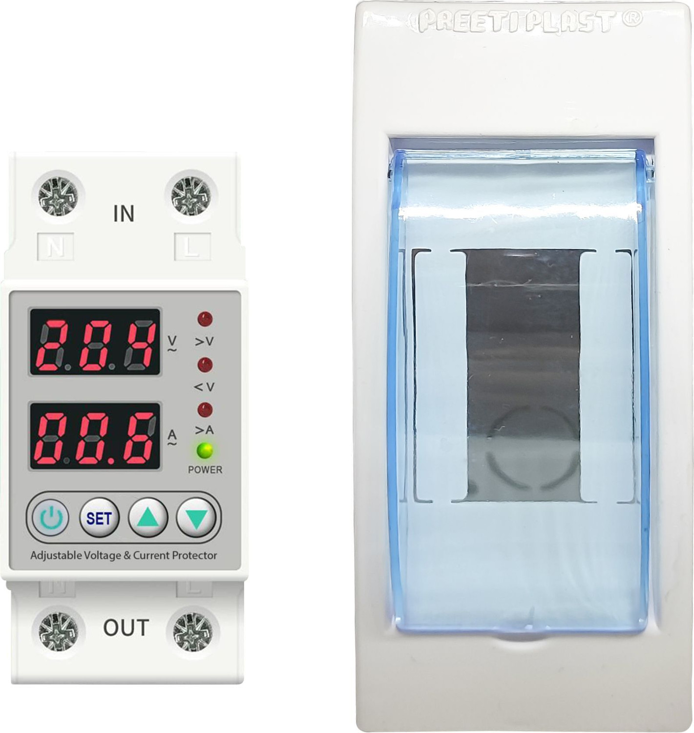 Amicismart Automatic Over/Under Voltage (Adjustable Setting) Protection With Auto Re-Connect Led Display Over/Under Voltage Protection 1