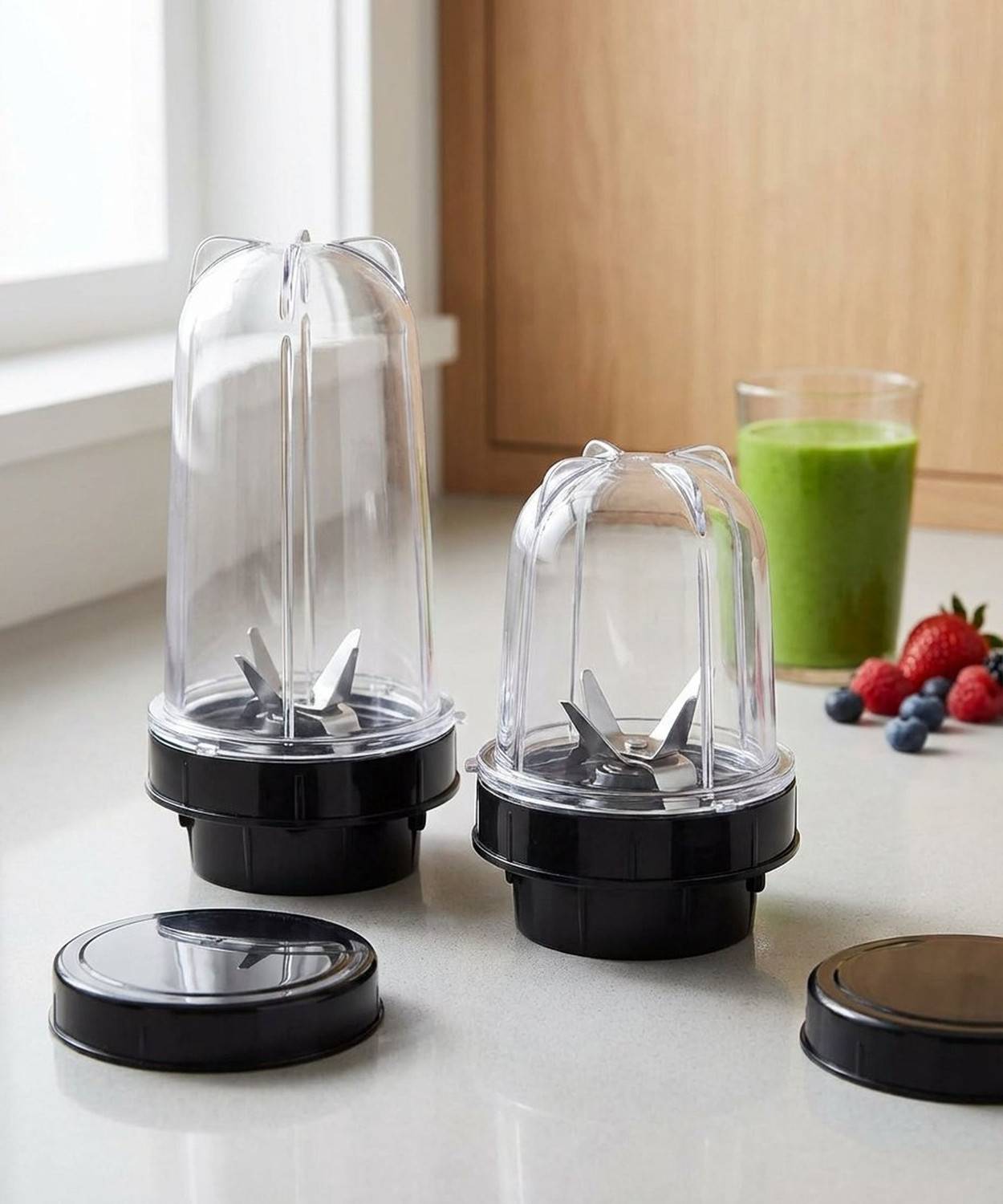 Ss Enterprises Bullet Jar For Mixer Grinder Set Of 2 (530 Ml,350 Ml) Mixer Juicer Jar 1