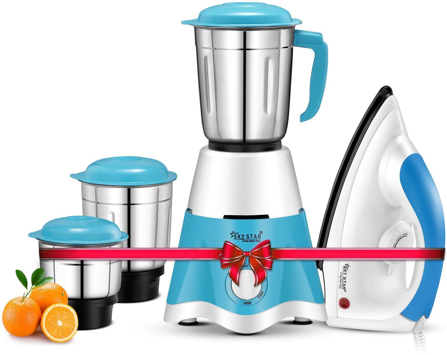 Skystar Elegant Mixer Grinder &Amp; 750 Dry Iron Super Combo 700 W Mixer Grinder 1