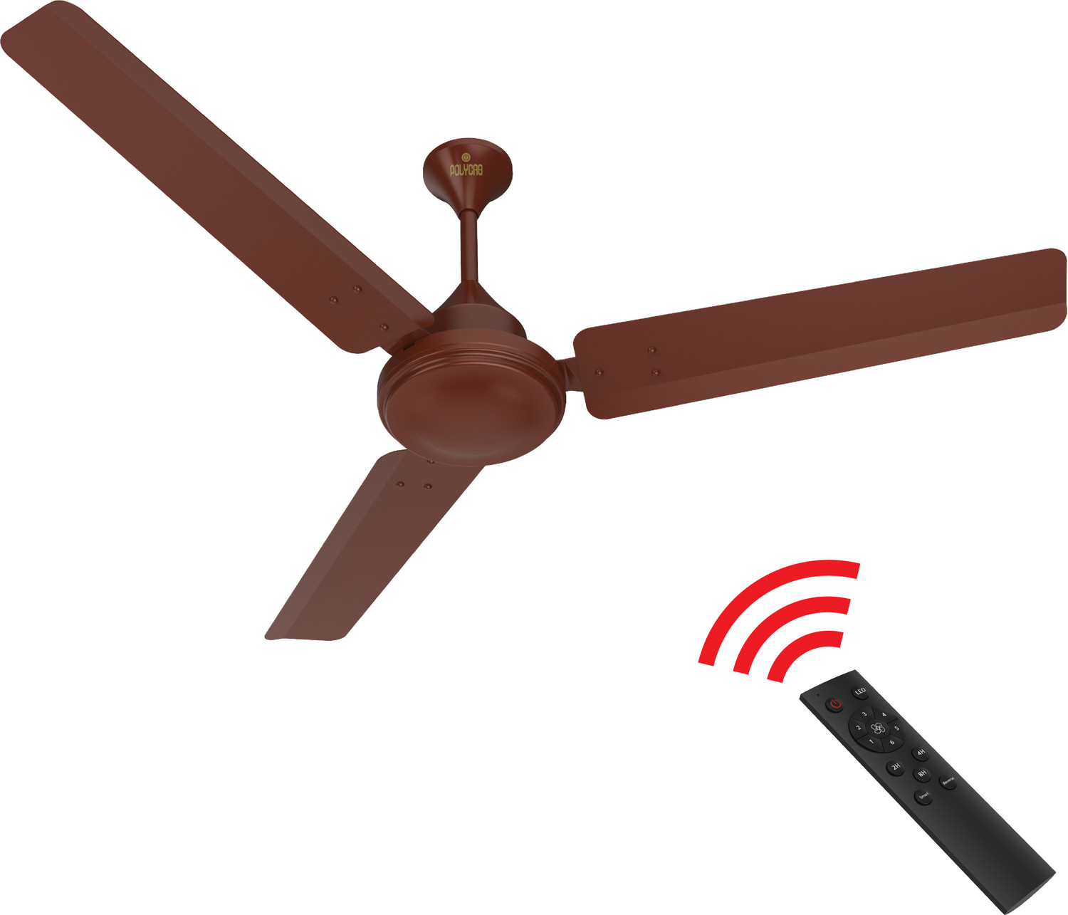 Polycab Airika Bldc With Remote | High Speed With 2 Year Warranty Bldc Motor With Remote 1200 Mm Ceiling Fan 1