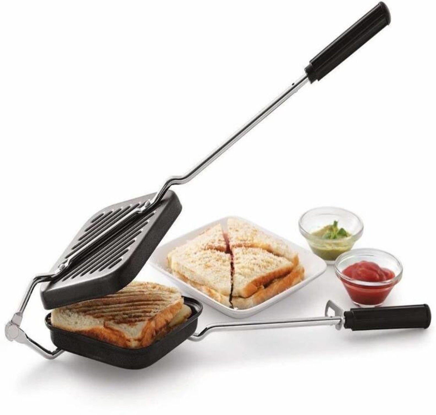 Aditiganga Grill Square Shape Sandwich Maker Black Toast Sandwich Maker 1