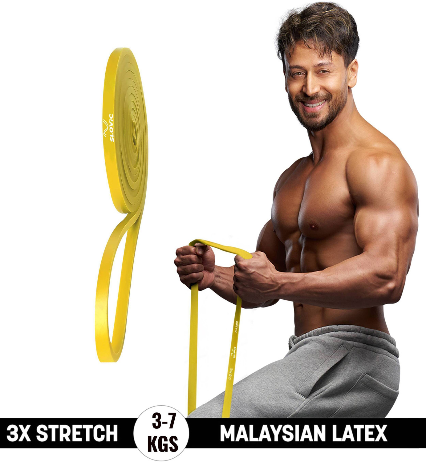Slovic Home &Amp; Gym Fitness Band For Workout | Heavy Duty Material | Upto 3-7 Kg Resistance Band 1