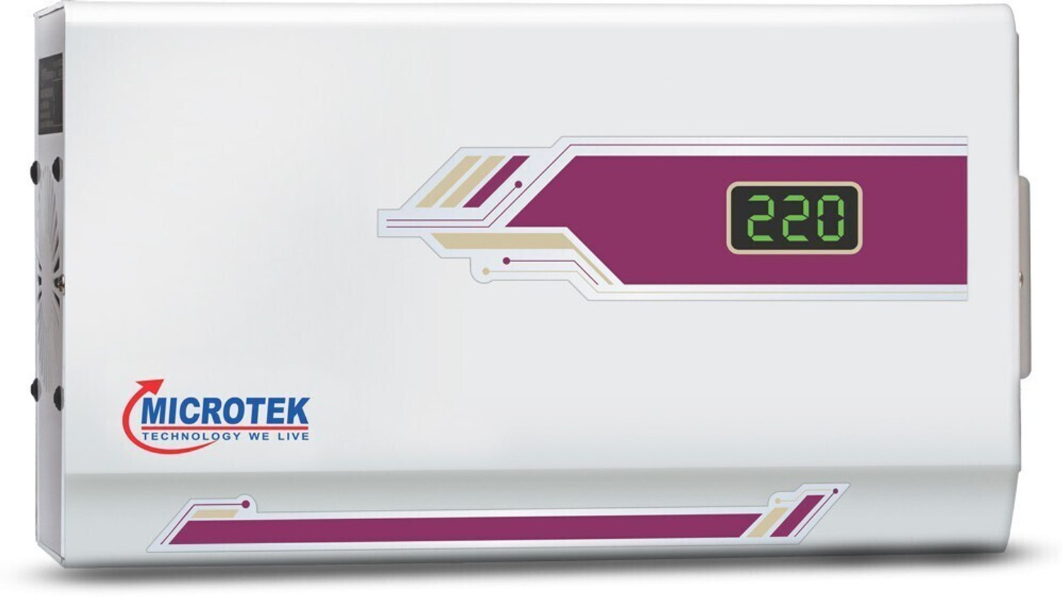 Microtek Pearl Em4160+ V2 Wall Mounted Automatic Voltage Stabilizer Working Power 160V - 285�5V 1
