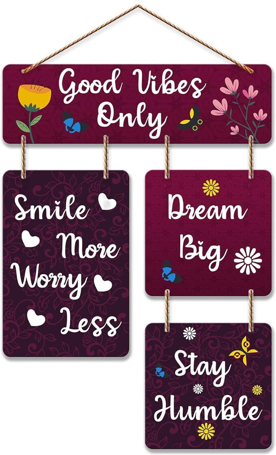 CrystalCraft A NEW_GOOD VIBES WALL HANGING FOR HOME