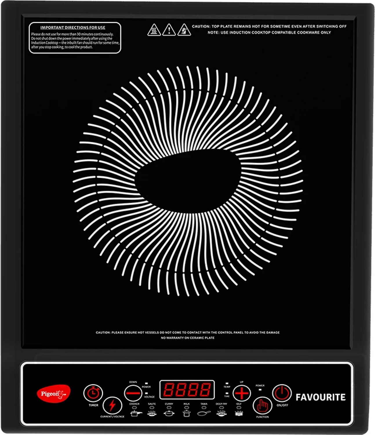 Pigeon 1800 W Induction Cooktop Push Button 1