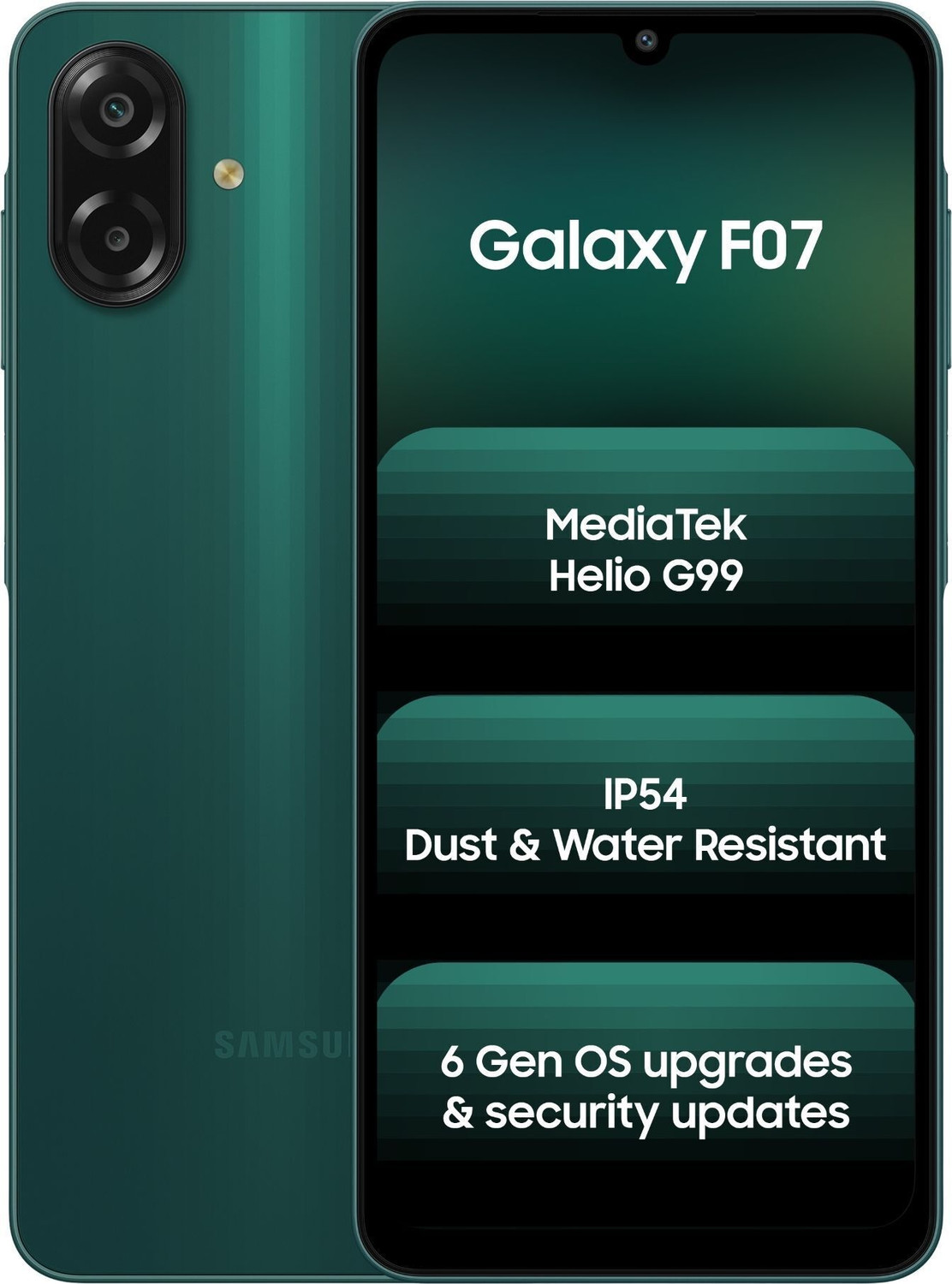 Samsung Galaxy F07 (Green, 64 GB)