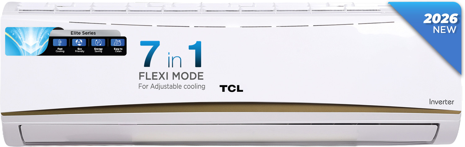Tcl 2026 Model 2 Ton 3 Star Split Inverter 7 Step Convertible With Powerful And Fast Cooling, 4 Ways Swing, Blue Fin And Fungal Protection, Energy Saving, Silent Operation Ac 1