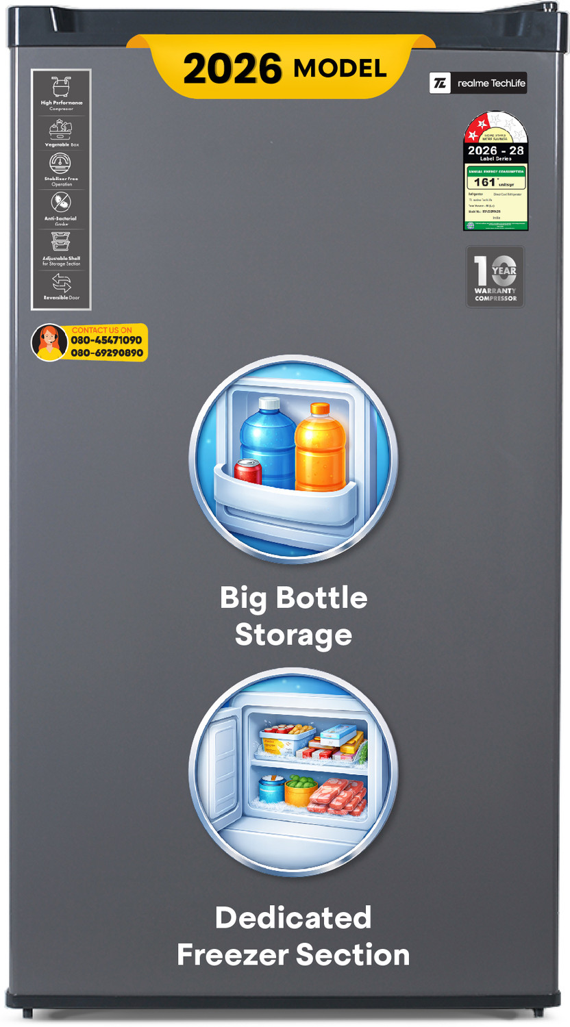 Realme Techlife 84 L Direct Cool Single Door 2 Star Refrigerator 1