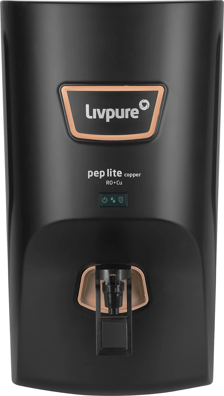 LIVPURE PEP LITE COPPER 7 L RO + Copper Water Purifier |6 Stage Water Purifier | Suitable for Borewell/Tanker/Municipal Water|