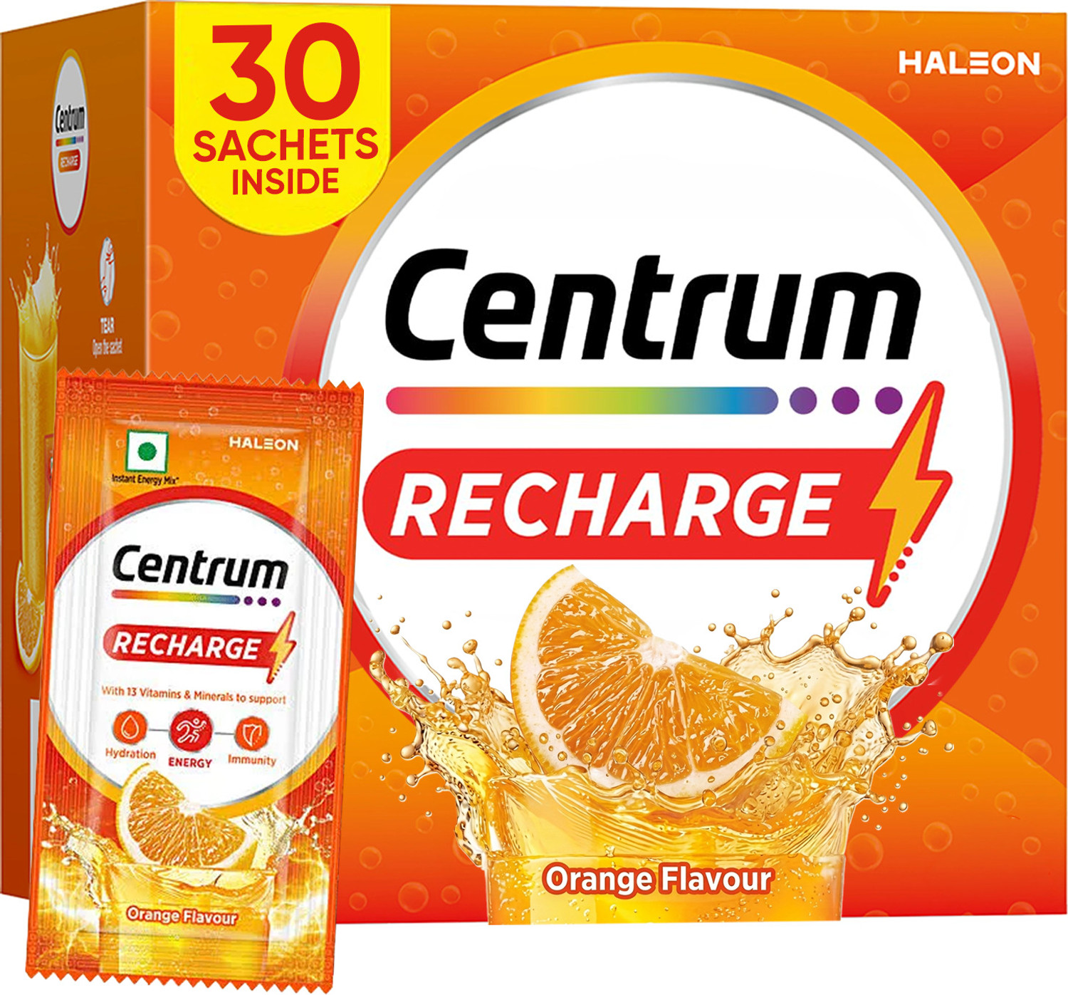 Centrum Recharge Health Energy Drink Mix with No Added Sugar - PO 30