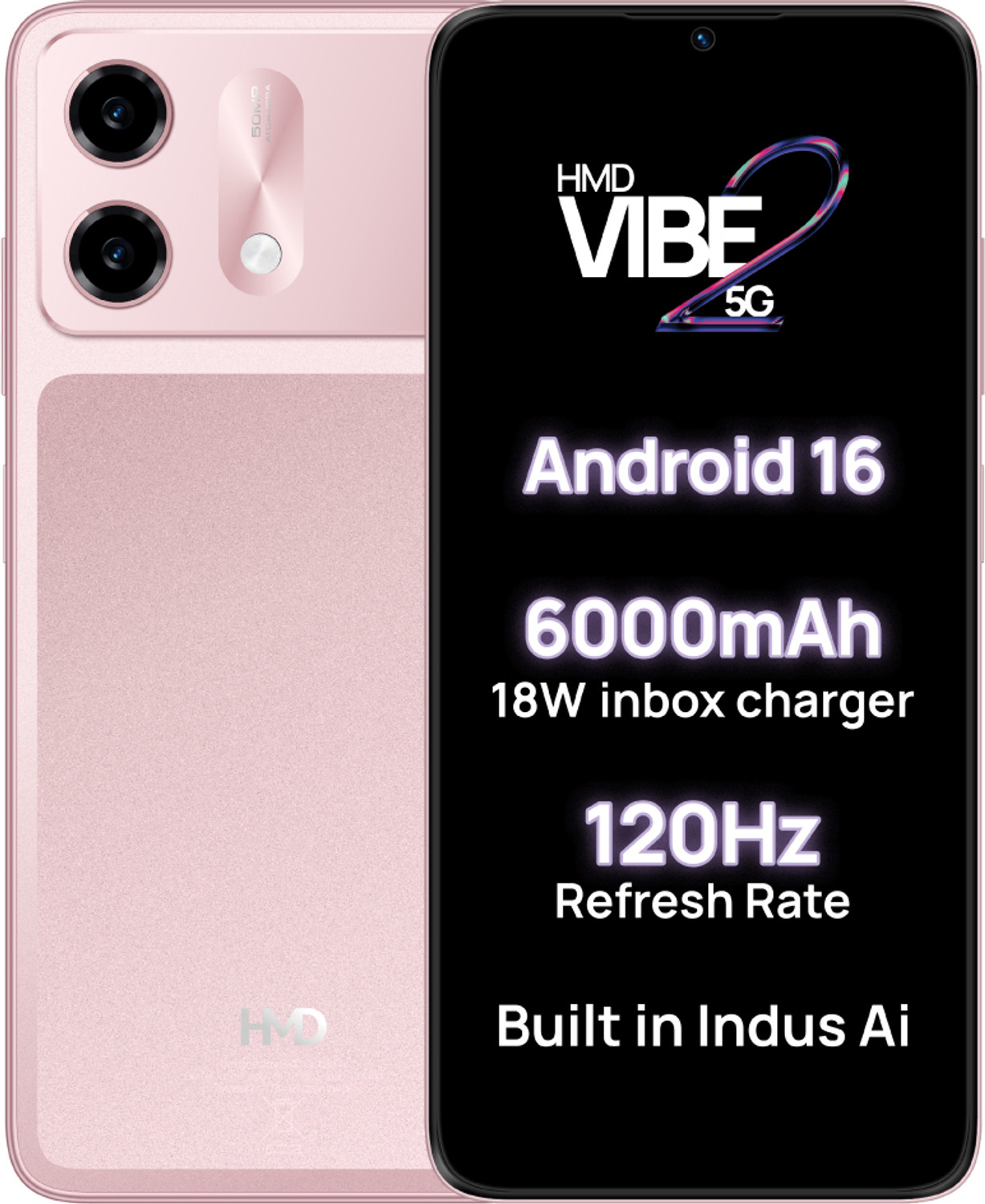 HMD Vibe2 5G (Peach Pink, 64 GB)