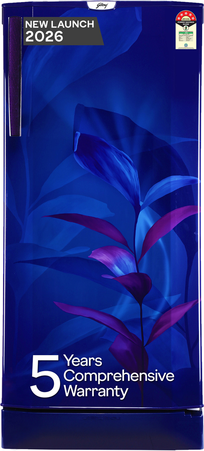 Godrej 185 L Direct Cool Single Door 5 Star Refrigerator With 22L Jumbo Vegetable Tray Advanced Inverter Technology 2.5L Bottle Space 1
