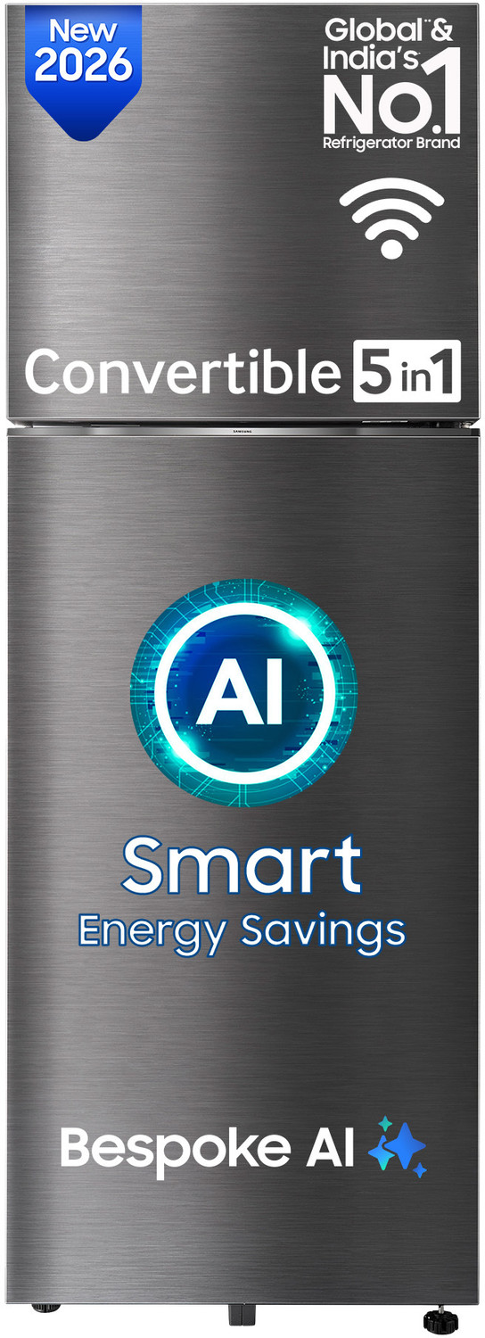 Samsung 330 L Frost Free Double Door 3 Star Refrigerator With Convertible 5-In-1, Wifi Enabled, Bespoke Ai, Digital Inverter, 2026 Model 1