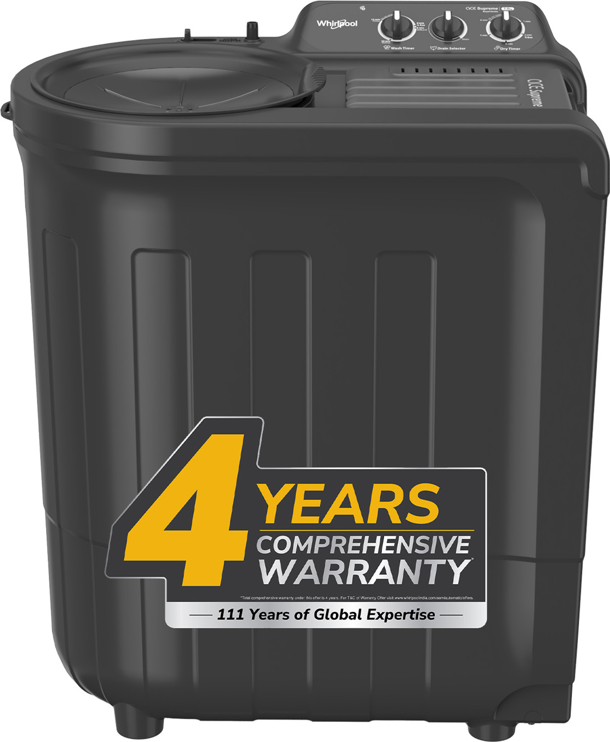 Whirlpool 7 Kg 5 Star With Ace Wash Station, 1400 Rpm Speed And Rust Proof Semi Automatic Top Load Washing Machine Grey 1
