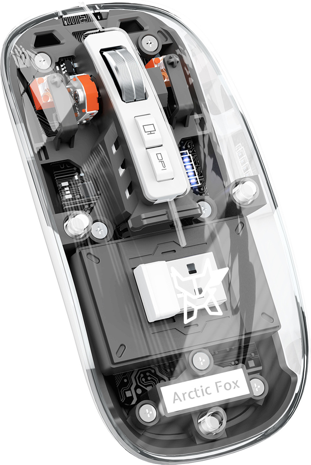 Arctic Fox Pureview Transparent Ambidextrous Optical Gaming Mouse