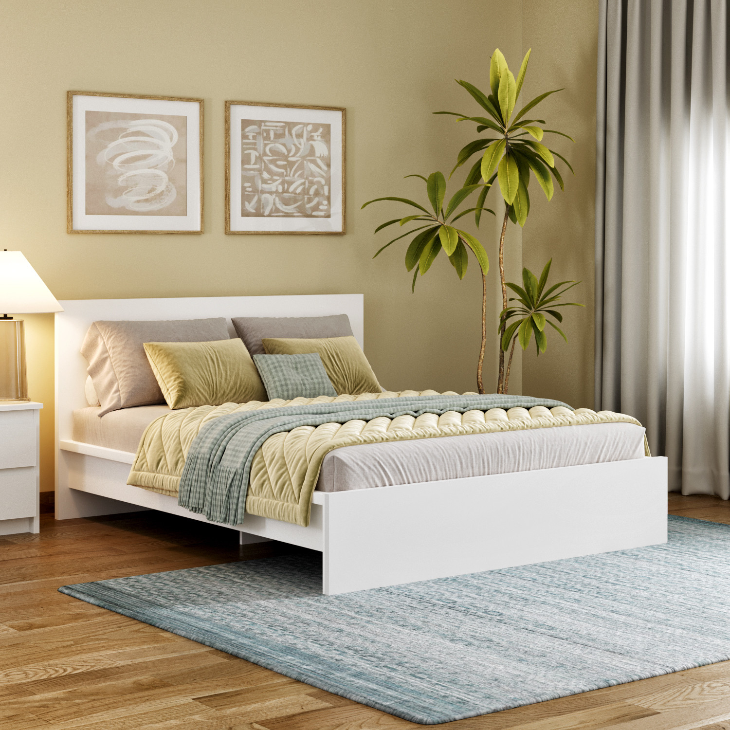 Wakefit Centaur Engineered Wood Queen Bed, 164.5 cm x 96 cm (5.4 ft x 3.15 ft)