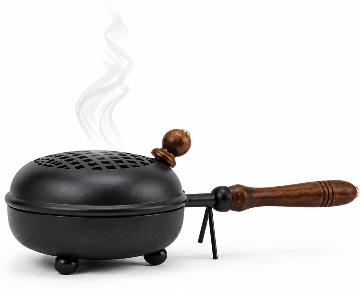 shree divya Metal Dhuni Burner for Pooja & Spiritual Rituals Wooden, Steel Incense Holder