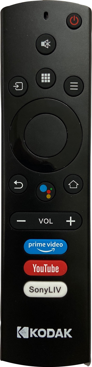 Shieldguard Voice Assistant Remote Control Compatible For Smart Led Tv (Black) Kodak Remote Controller 1