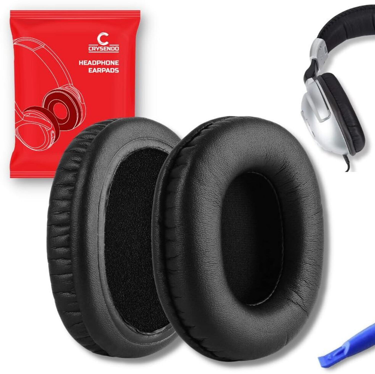 Crysendo Compatible With Sennheiser Hd 280 Pro Headphones Cushion | Replacement Headset Ear Cushion Pads 10Cm / 100Mm X 8Cm / 80Mm (Black) Over The Ear Headphone Cushion 1