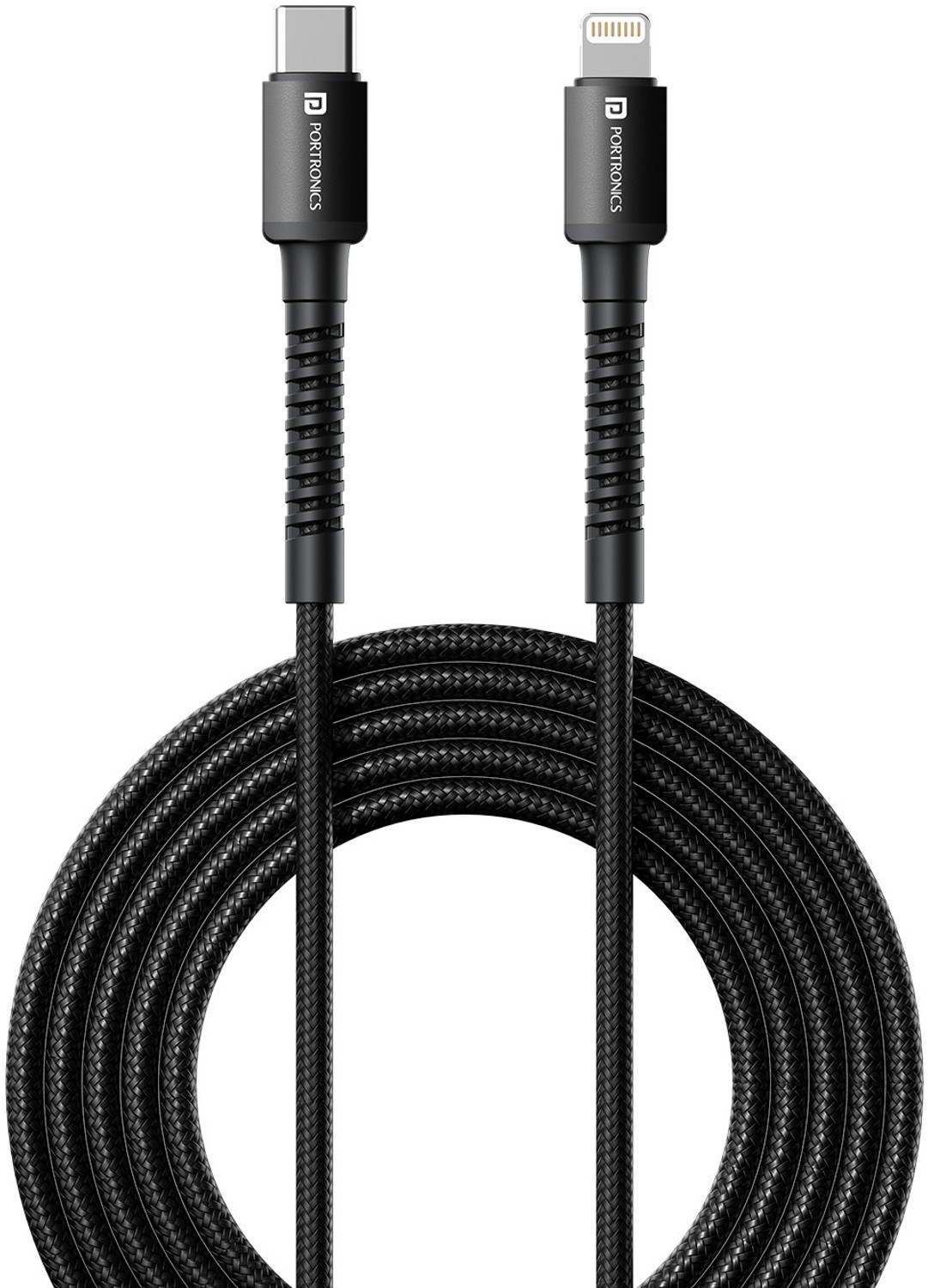 Portronics Lightning Cable 3 A 1 M Na Konnect X Type C To 8 Pin Cable 27W Fast Charging Cable With Data Transfer 3