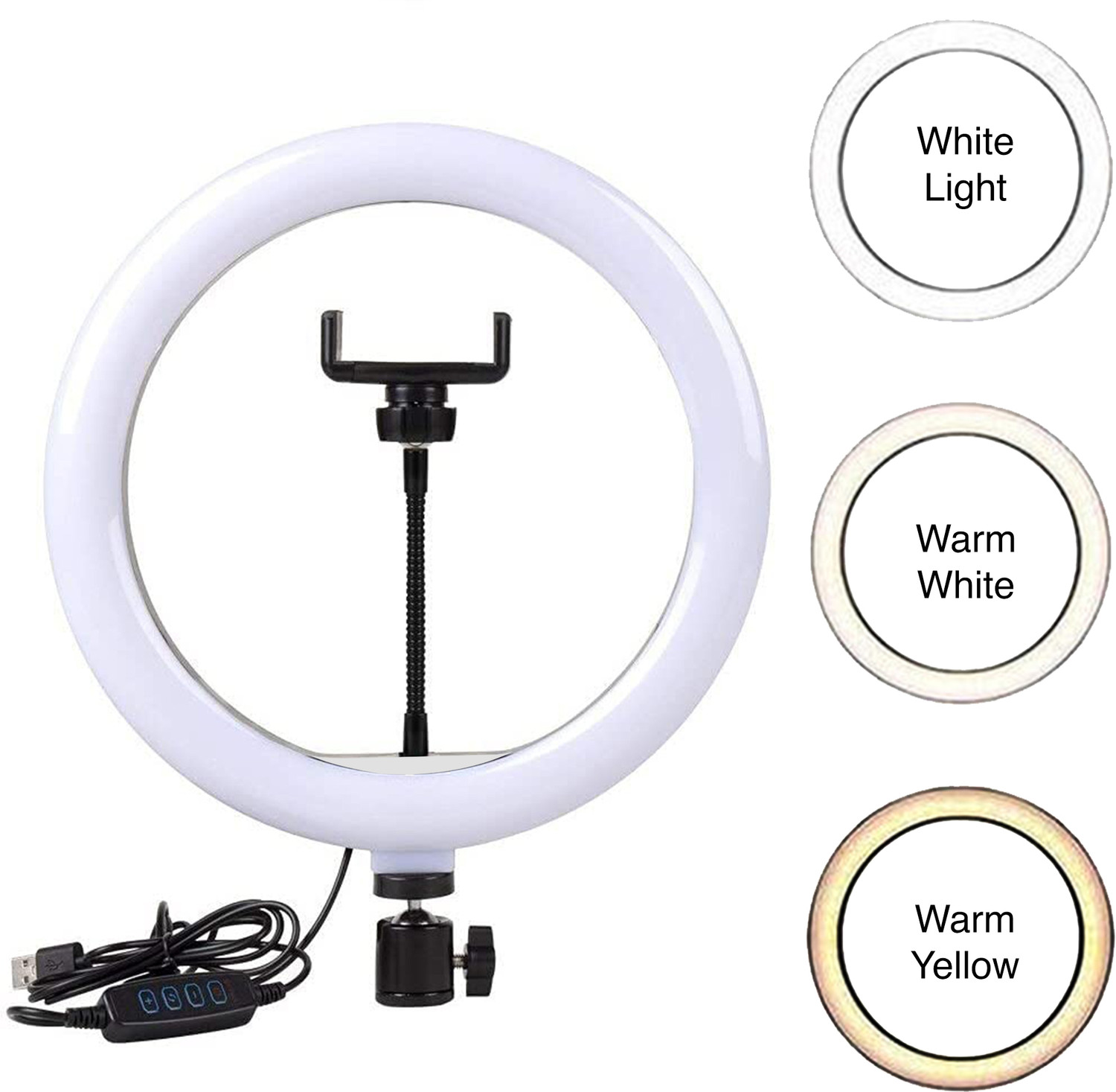 Flipkart Smartbuy 10 Inch Led Selfie Ring Light With Mobile Holder For Photo, Video| 3 Mode Ring Flash 1