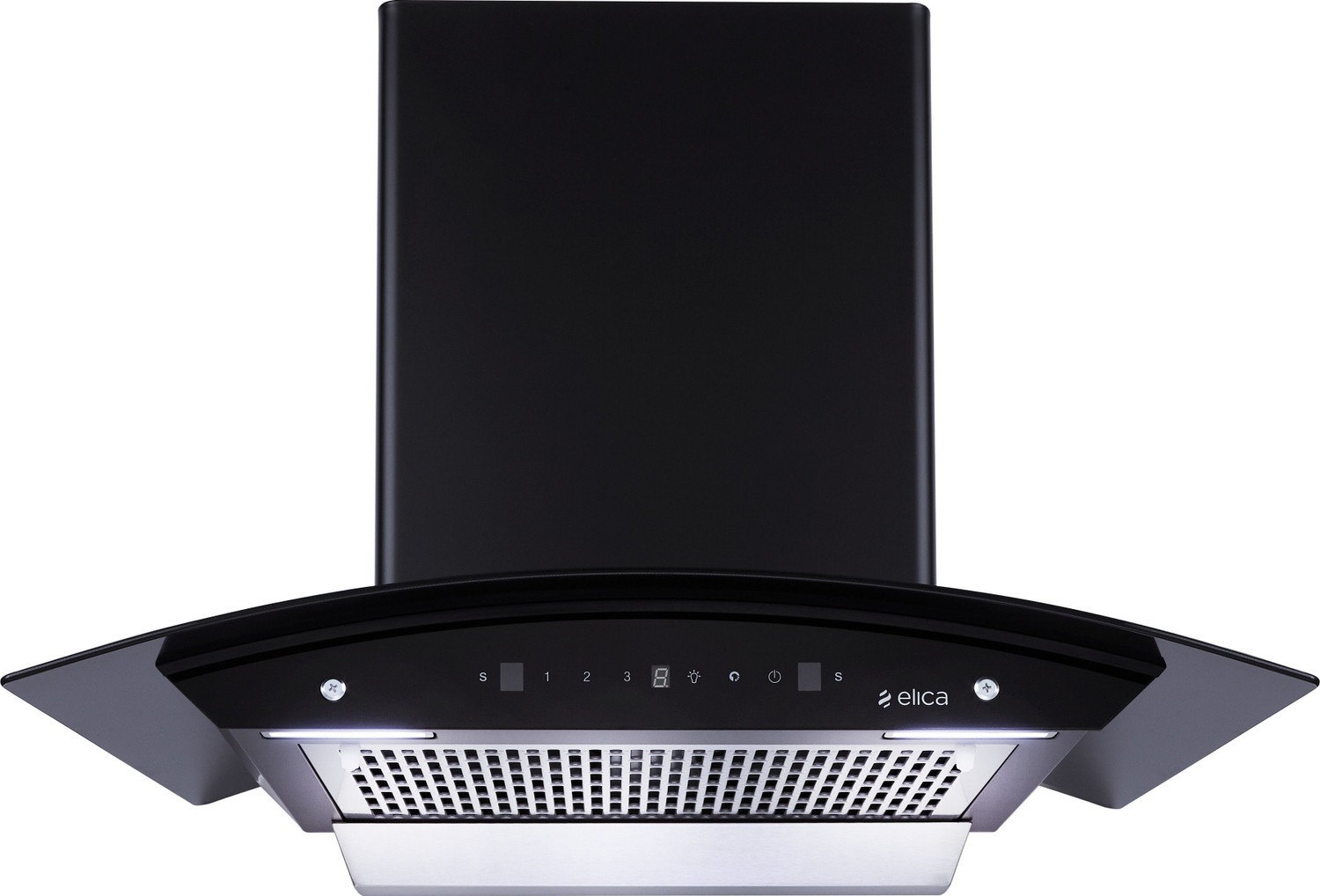 Elica Wdfl 750 Hac Ltw Ms Nero 1350 Cmh 75 Cm Curved Glass 75 Cm | 15 Years Motor Warranty|Heat Autoclean| Gesture Control| Filterless|Powerful Suction | Low Noise Auto Clean Chimney 1