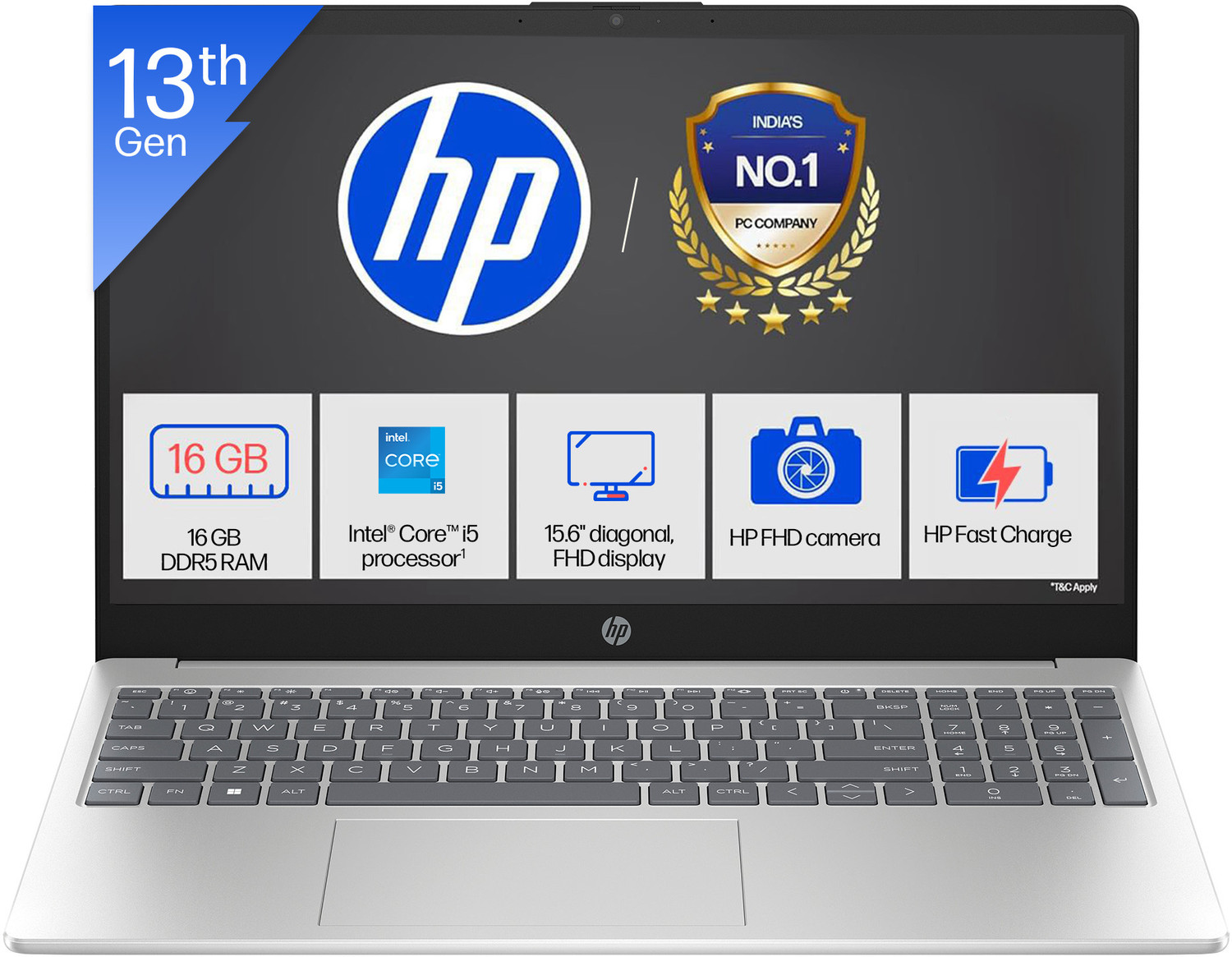 Hp 15 Intel Core I5 13Th Gen 13420H - (16 Gb/512 Gb Ssd/Windows 11 Home) 15-Fr0028Tu | 15-Fr0045Tu Thin And Light Laptop 5
