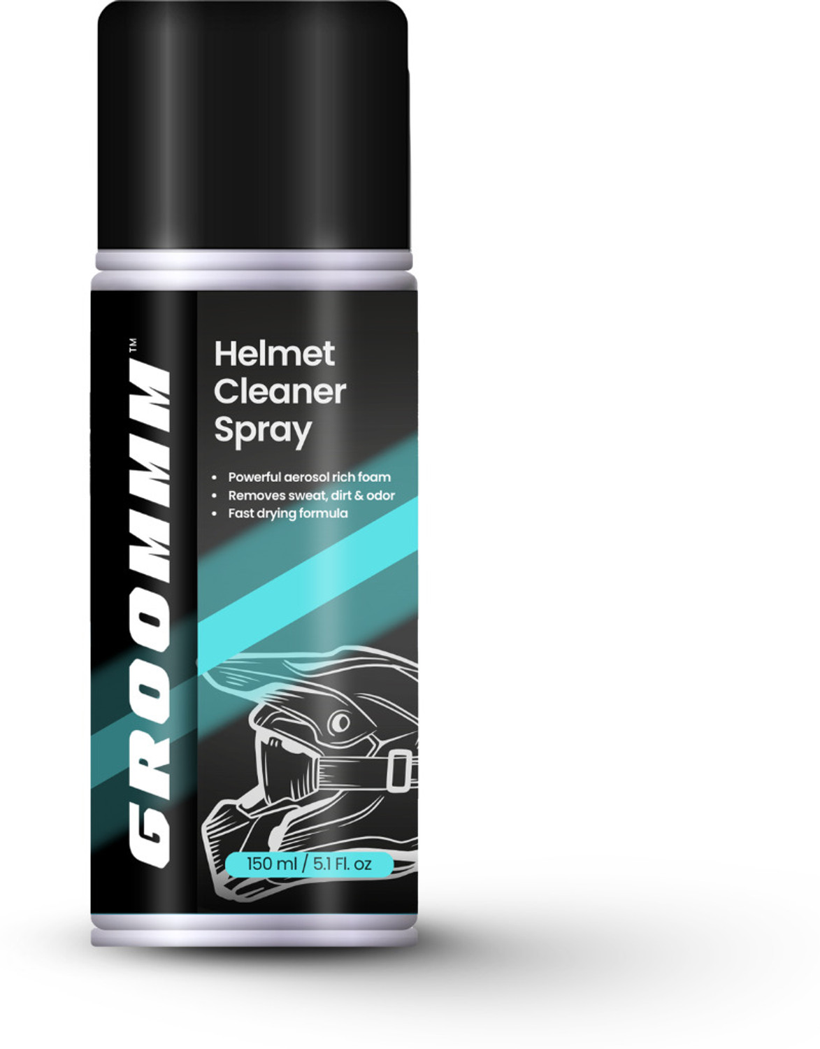 Groommm Foam-Based Helmet Cleaner Spray Dirt Remover For Helmet Interior &Amp; Exterior | With Lemonish Fragrance. Vehicle Interior Cleaner 1