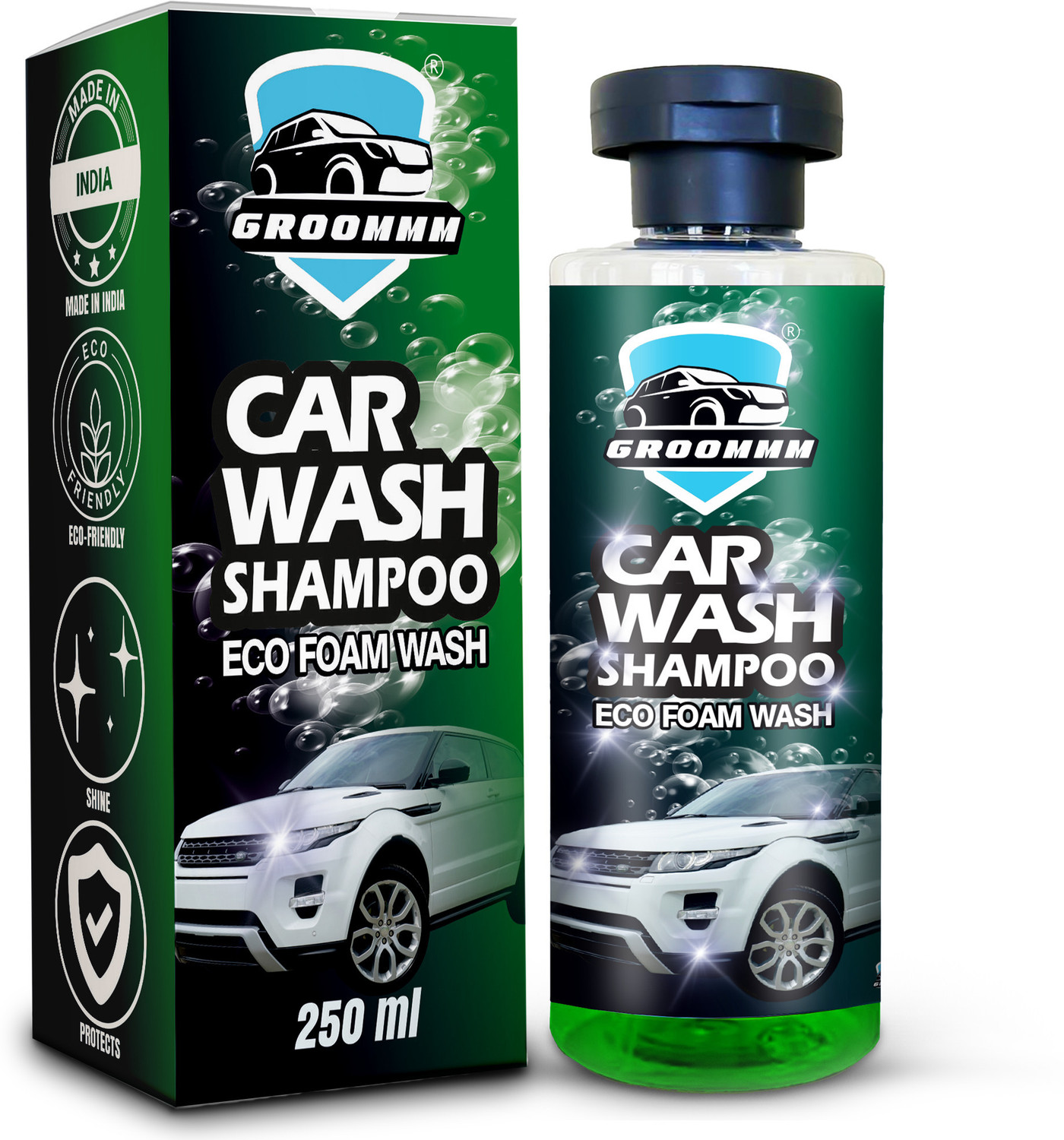 Groommm Car Wash Foam Shampoo (250Ml) - Highly Concentrated | Snow Foam Car Shampoo Car Washing Liquid 1