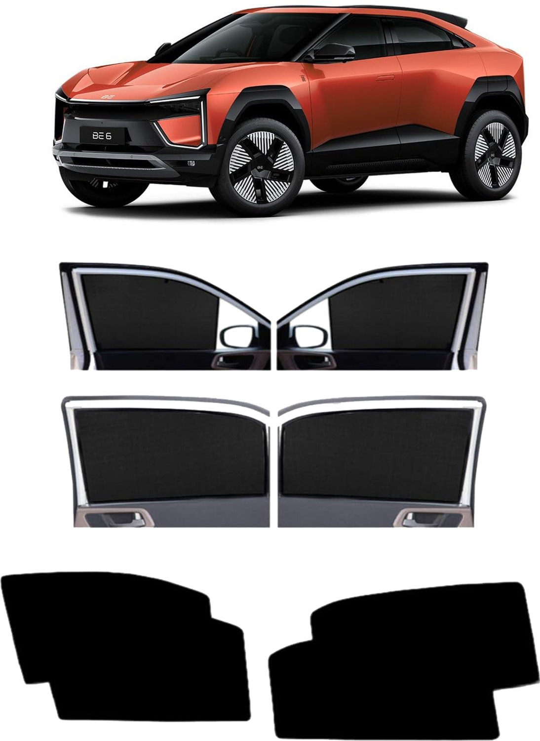 Dreamrow Side Window Sun Shade For Mahindra Be 6 1