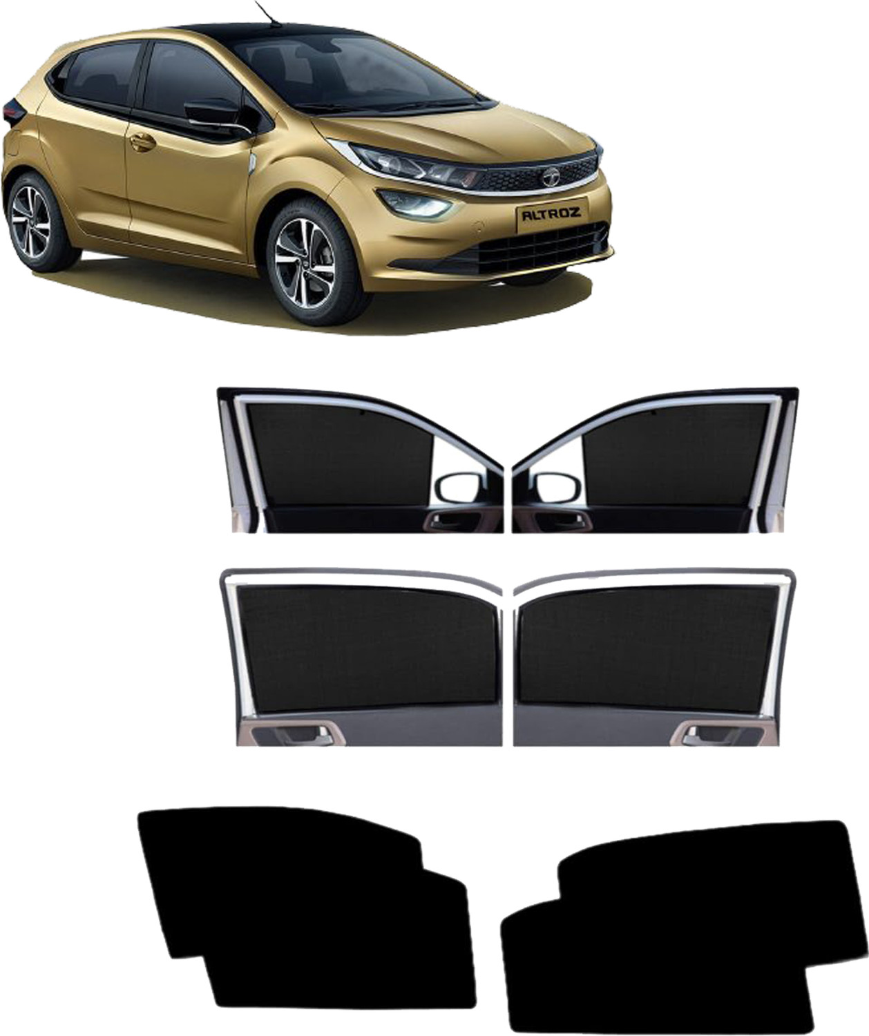 Dreamrow Side Window Sun Shade For Tata Altroz 1